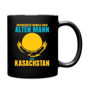 Kasachstan - Tasse einfarbig - Schwarz - Rechts