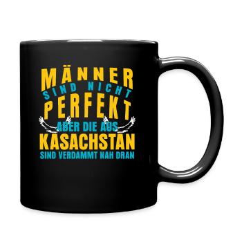 Kasachen Männer aus Kasachstan - Tasse einfarbig - Schwarz - Rechts