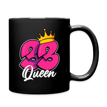 33rd Birthday 33 Queen Birthday 33 years - Full Colour Mug - black - Right