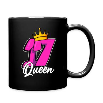 17th Birthday 17 Queen Birthday 17 years - Full Colour Mug - black - Right