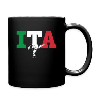 Karaté ITA Italie Drapeau & Shotokan - Sports de combat - Mug uni - noir - Droite