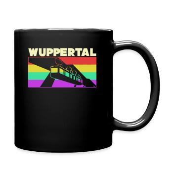 Wupptertaler Schwebebahn Retro Wuppertal - Tasse einfarbig - Schwarz - Rechts