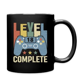 Level 18 Complete 18th Birthday 18 Years Gift - Full Colour Mug - black - Right