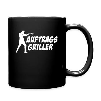 Auftragsgriller - Lustiges Grill T-Shirt - - Tasse einfarbig - Schwarz - Rechts