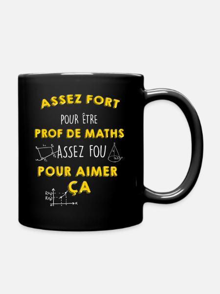 Maths homme fort, cadeau métier mathématiques - Mug uni - noir