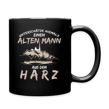 Harz Harzer Brocken - Tasse einfarbig - Schwarz - Rechts