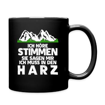 Harz Wandern Urlaub Brocken - Tasse einfarbig - Schwarz - Rechts