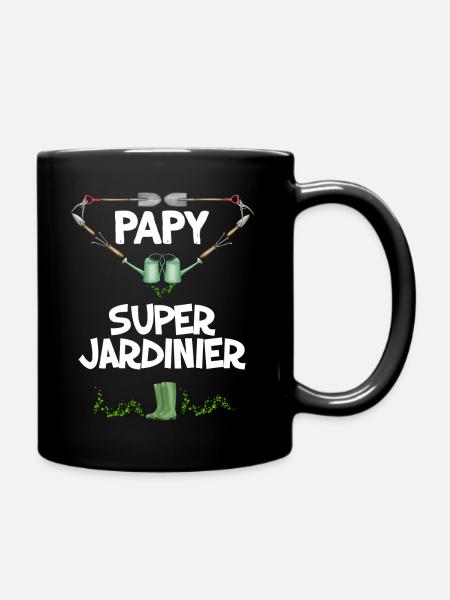 Super papy jardinier, idée cadeau retraité - Mug uni - noir