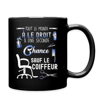Coiffeur humour cadeau métier coiffure - Mug uni - noir - Droite