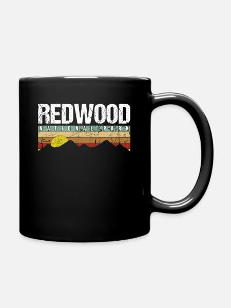 Kalifornien | Retro Vintage Redwood National Park - Tasse einfarbig - Schwarz
