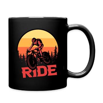 Ride Bike Retro - Full Colour Mug - black - Right
