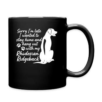 Rhodesian Ridgeback Dog - Tasse einfarbig - Schwarz - Rechts