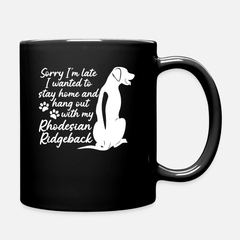 Rhodesian Ridgeback Dog - Tasse einfarbig - Schwarz