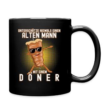 Döner Kebab - Tasse einfarbig - Schwarz - Rechts
