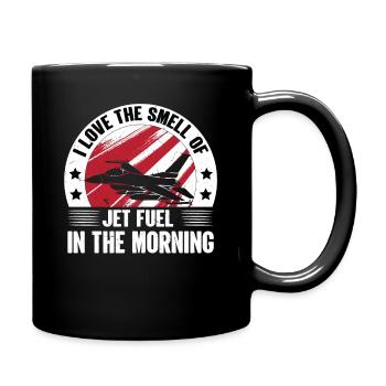 Kampfjet Jet Fuel In The Morning - Vintage Pilot - Mug uni - noir - Droite