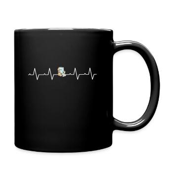 Panier de plage - Mug uni - noir - Droite