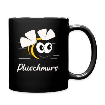 Plattdeutsch Plüschmors - Tasse einfarbig - Schwarz - Rechts