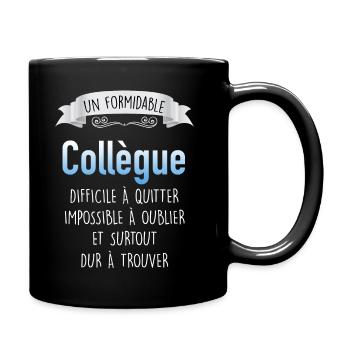 Homme collegue départ en retraite - Mug uni - noir - Droite