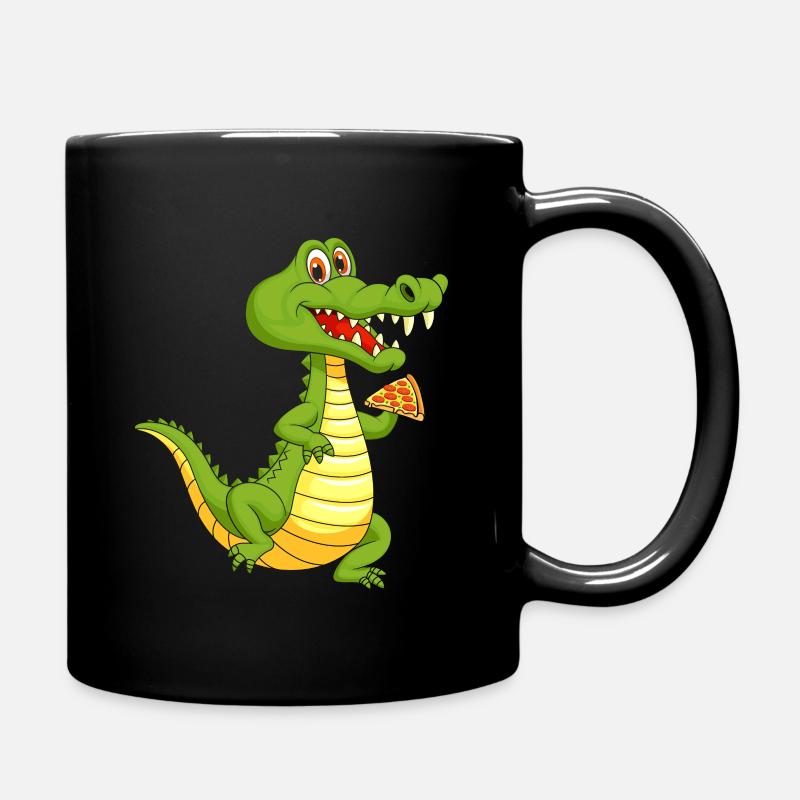 Amateurs de pizza Crocodile Alligator - Mug uni - noir
