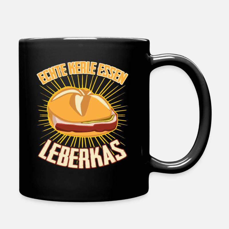 Leberkäse Echte Kerle essen Leberkas - Tasse einfarbig - Schwarz