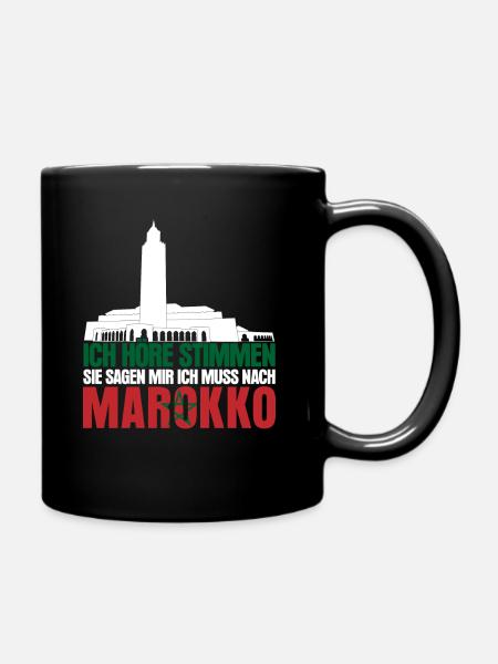 Marokko Amazigh Urlaub Spruch Morocco - Tasse einfarbig - Schwarz