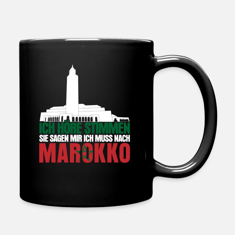 Marokko Amazigh Urlaub Spruch Morocco - Tasse einfarbig - Schwarz