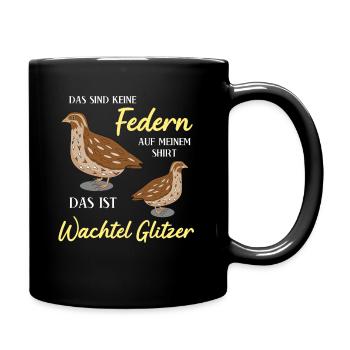 Wachteln Federn Wachtel - Tasse einfarbig - Schwarz - Rechts