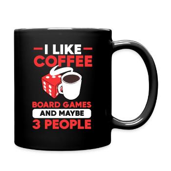 Board Games I Like Coffee Board Games & Maybe 3 - Full Colour Mug - black - Right