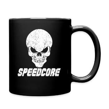 Speedcore Totenschädel Techno - Tasse einfarbig - Schwarz - Rechts