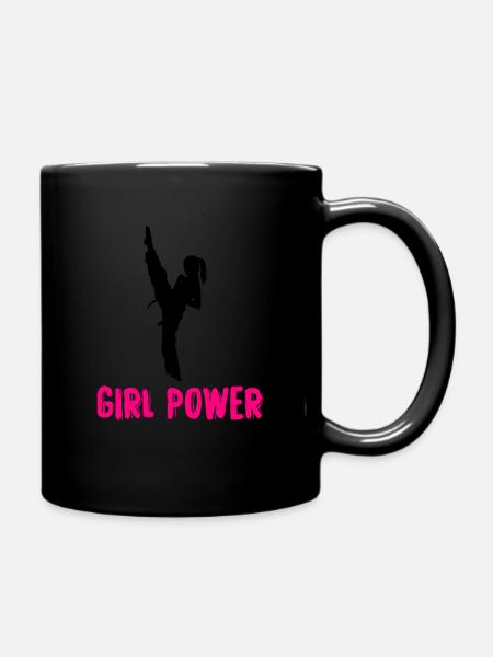 Girl Kick Arts martiaux - Mug uni - noir
