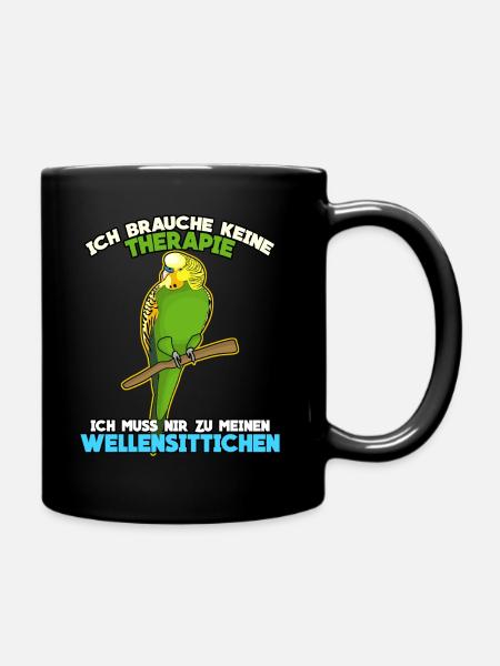 Wellensittiche Wellensittich - Tasse einfarbig - Schwarz