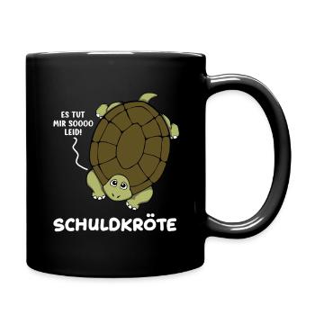 Schuldkröte Es Tut mir soo leid Schildkröte - Tasse einfarbig - Schwarz - Rechts