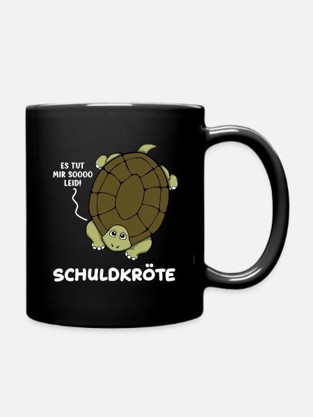 Schuldkröte Es Tut mir soo leid Schildkröte - Tasse einfarbig - Schwarz