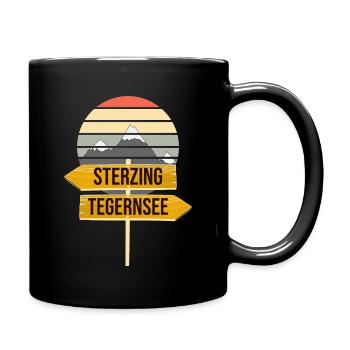 Transalp Alpenüberquerung Tegernsee Sterzing - Tasse einfarbig - Schwarz - Rechts