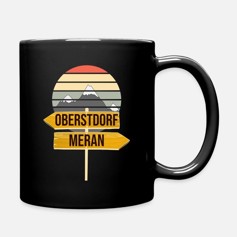 Transalp AAlpenüberquerung E5 Oberstdorf Meran - Tasse einfarbig - Schwarz