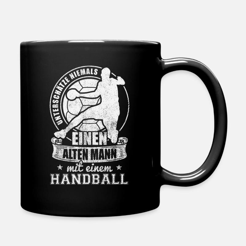Unterschätze niemals einen alten Mann mit einem - Tasse einfarbig - Schwarz