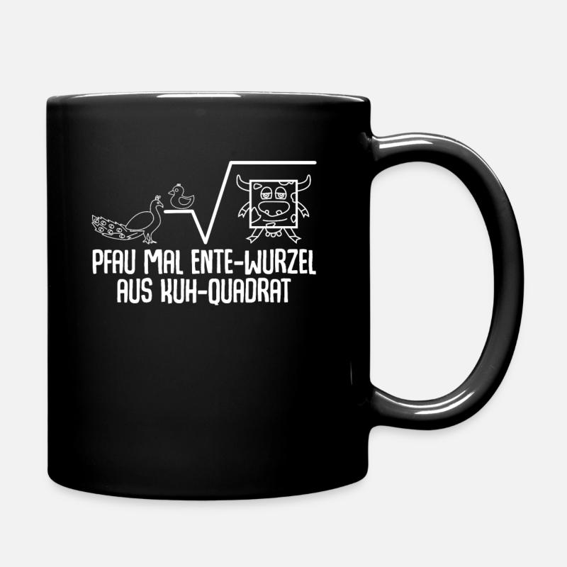 Pfau mal Ente-Wurzel Kuh-Quadrat Mathe - Tasse einfarbig - Schwarz