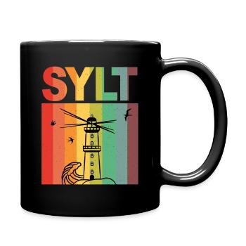 Island Sylt- Sylt Holiday Souvenir - Full Colour Mug - black - Right