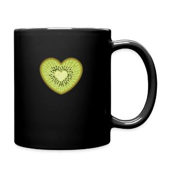 Kiwi Früchte Obst Kiwis Frucht Geschenk - Tasse einfarbig - Schwarz - Rechts
