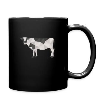 Kuh Kühe Landwirtschaft Bauernhof - Tasse einfarbig - Schwarz - Rechts