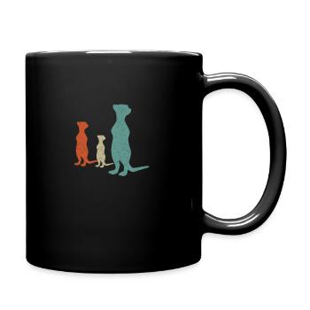 Suricates - Mug uni - noir - Droite