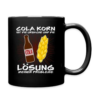 Cola Korn - Tasse einfarbig - Schwarz - Rechts