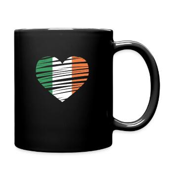 Irland Irländer Irische Flagge Irisches Geschenk - Tasse einfarbig - Schwarz - Rechts