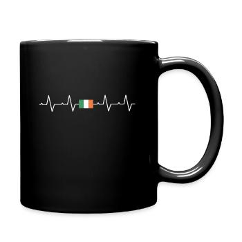 Irland Irländer Irische Flagge Irisches Geschenk - Tasse einfarbig - Schwarz - Rechts