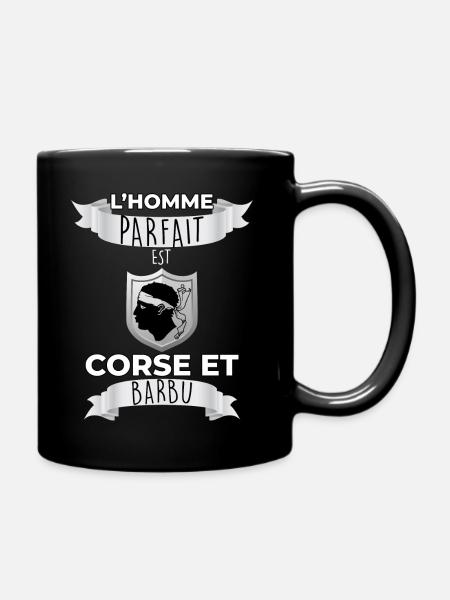 Homme corse et barbu Idée cadeau patrie - Mug uni - noir