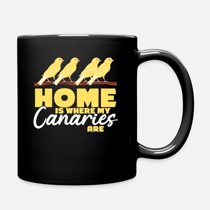 Canary Bird Canaries - Full Colour Mug - black