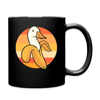 Fruchtige Bananen Bananenente - Tasse einfarbig - Schwarz - Rechts