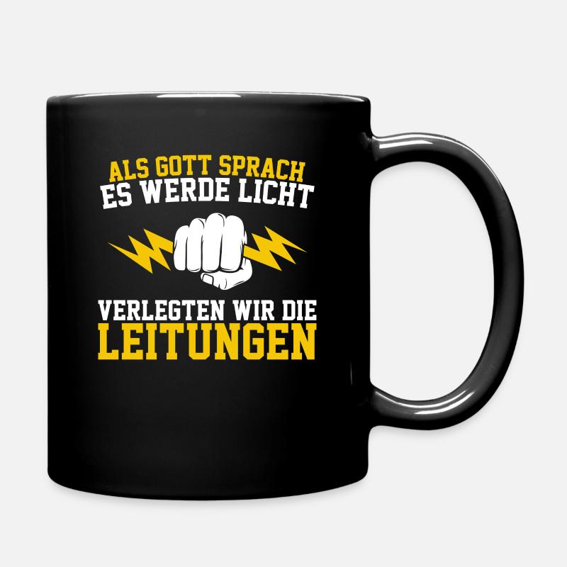 Männer Elektriker Baustelle Elektroniker Lustiger - Tasse einfarbig - Schwarz
