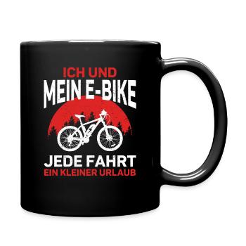 E-Bike | Ich und mein E-Bike.. | Lustiger E Bike - Tasse einfarbig - Schwarz - Rechts