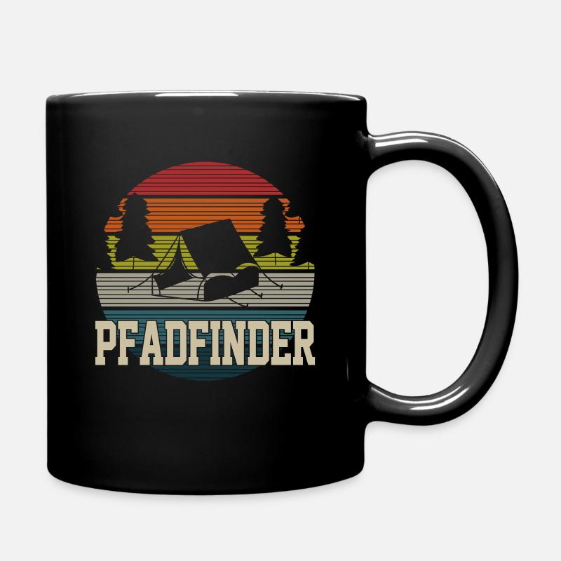 Scout Scouts Scout Association Retro - Full Colour Mug - black